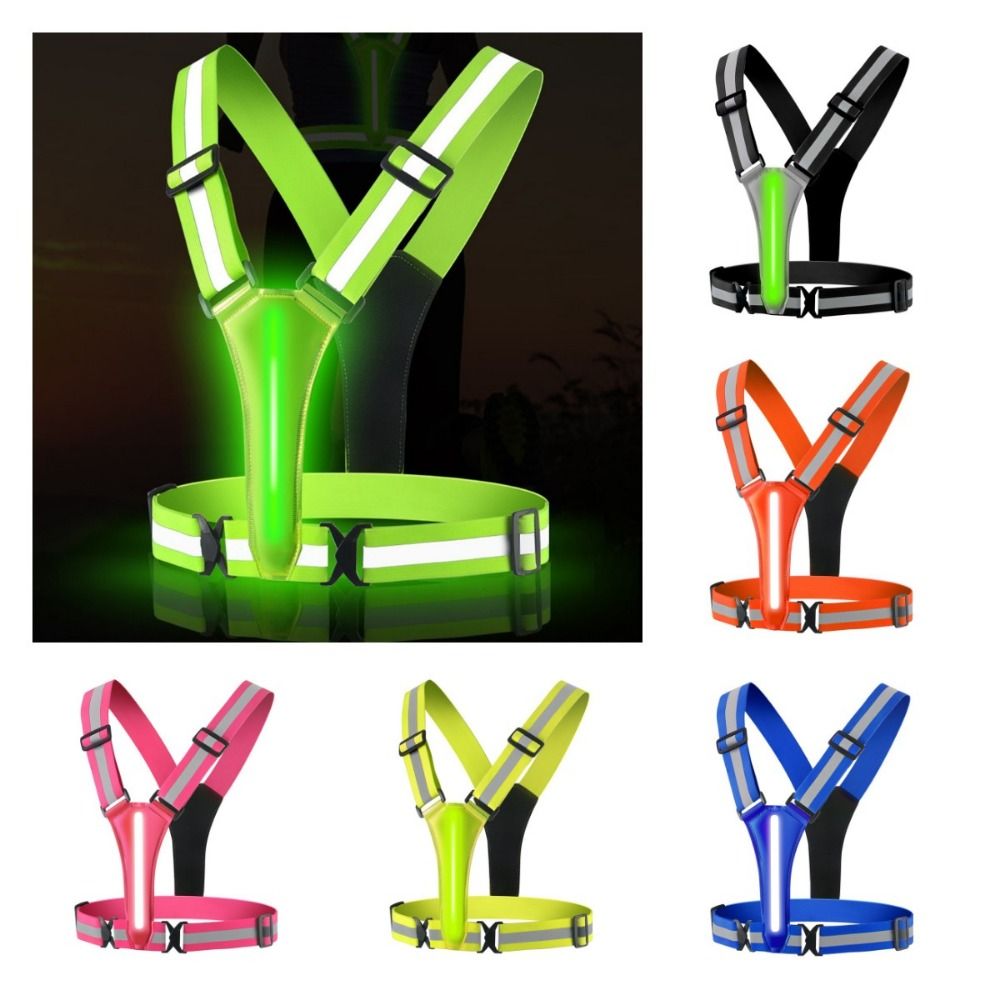 Running Visibility Gear - Светоотражающий жилет с LED-подсветкой, работающий от