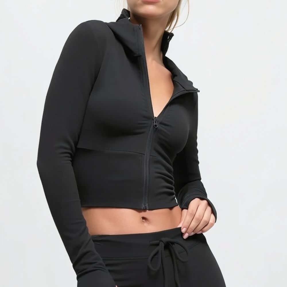 Running Gear Junior - Женский спортивный костюм: укороченный топ, куртка