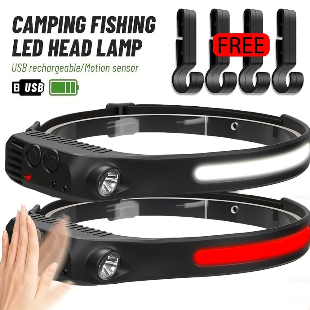 Running Headlamp - Промышленный светодиодный налобный фонарь с датчиком