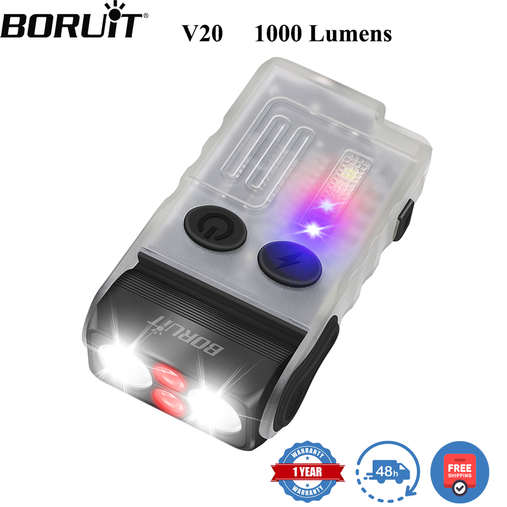 Running Headlamp - BORUiT V20 Флуоресцентный фонарик-брелок с зуммером,