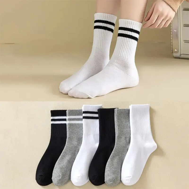 Sports Socks - 3/6 пар женских спортивных однотонных носков,