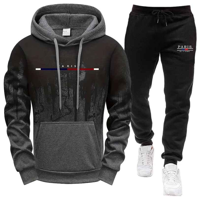 Joggers Pants - Мужской комплект/худи/брюки: осенне-зимний спортивный костюм с