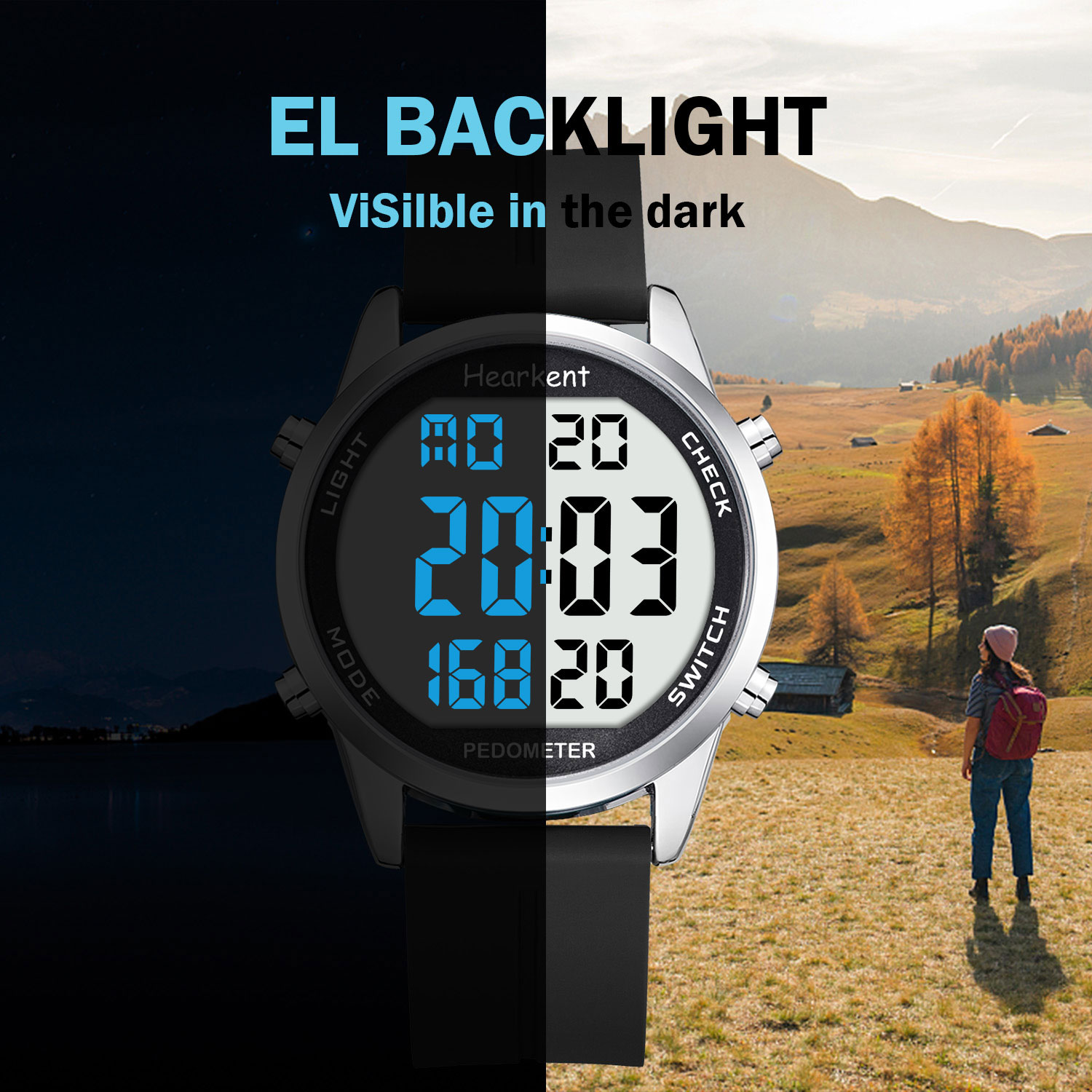 Часы с шагомером Hearkent для  – обзор и цена Running Watch