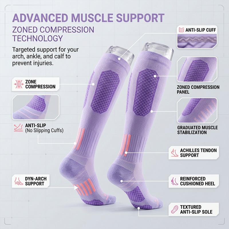 1/6 пар женских летних компрес – обзор и цена Sports Socks