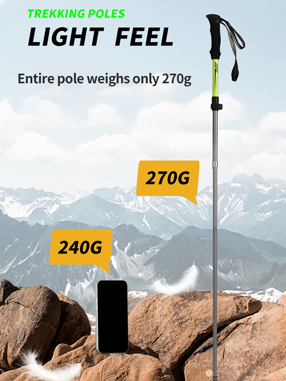 Складная треккинговая палка 70 – обзор и цена Trekking Pole Carbon