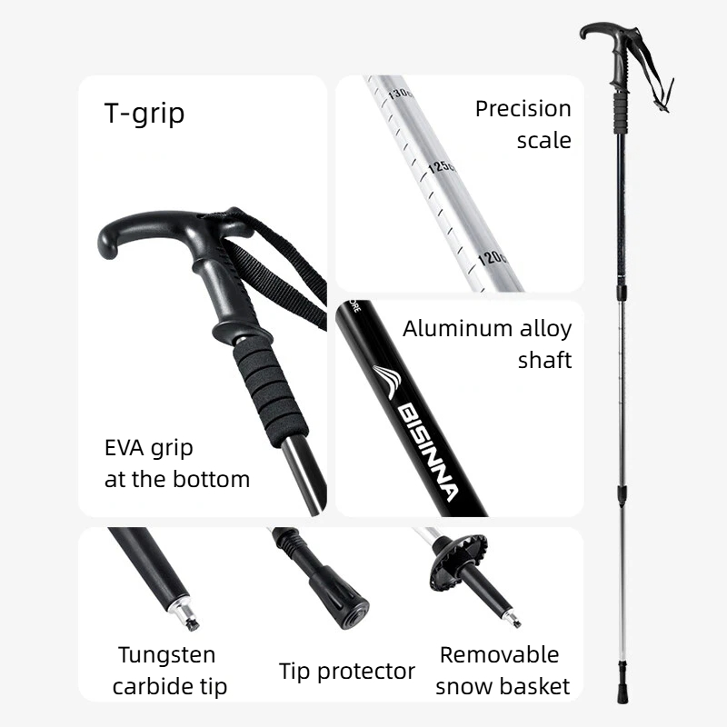 BISINNA 2 шт. Трекинговые палк – обзор и цена Trekking Pole Carbon