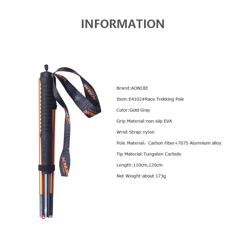 2 шт. AONIJIE Z-Pole складной  – обзор и цена Trekking Pole Carbon