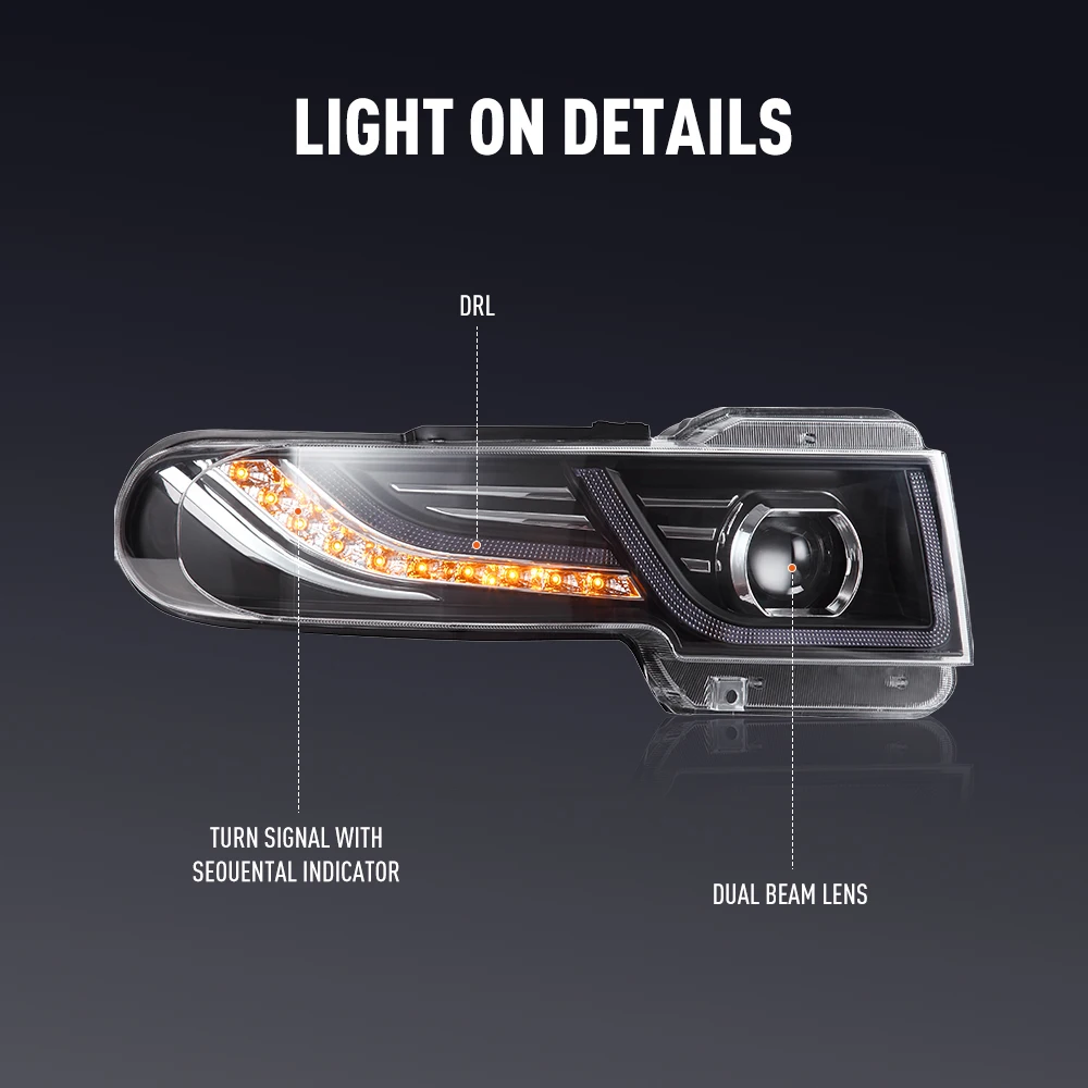 2 шт. автомобильный Стайлинг ф – обзор и цена Running Headlamp